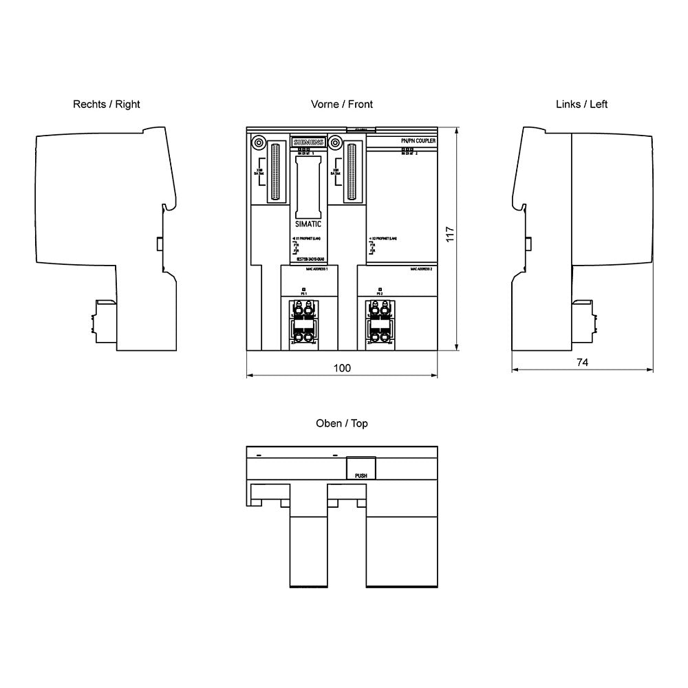 SIEM 6ES7158-3AD10-0XA0 SIMATIC PN/PN Coupler
