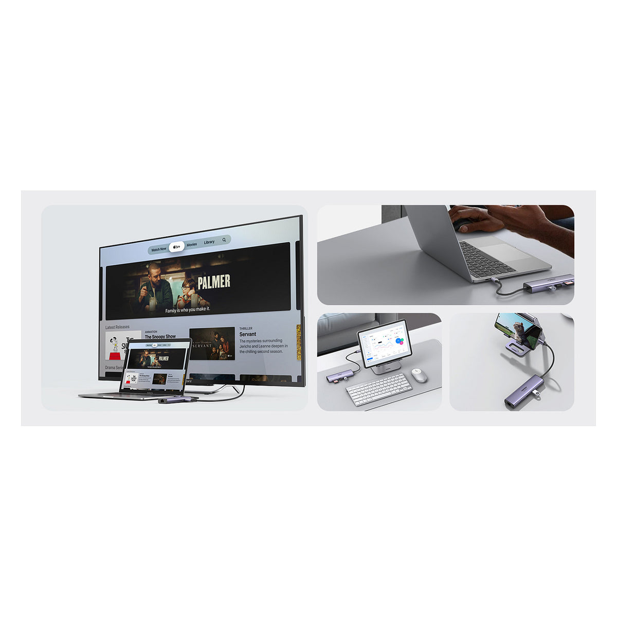 UGREEN Adaptateur Multiport 7-en-1 4K HDMI vers USB C *60515