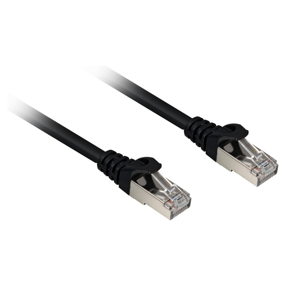 Sharkoon Patchkabel RJ45 Cat.6a SFTP (schwarz, 2 Meter, LSOH (Halogenfrei))