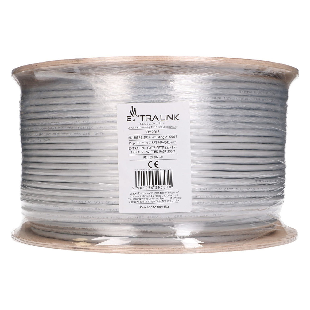Extralink CAT7 SFTP (S/FTP) Innenbereich | Netzwerkkabel Twisted Pair | 305m