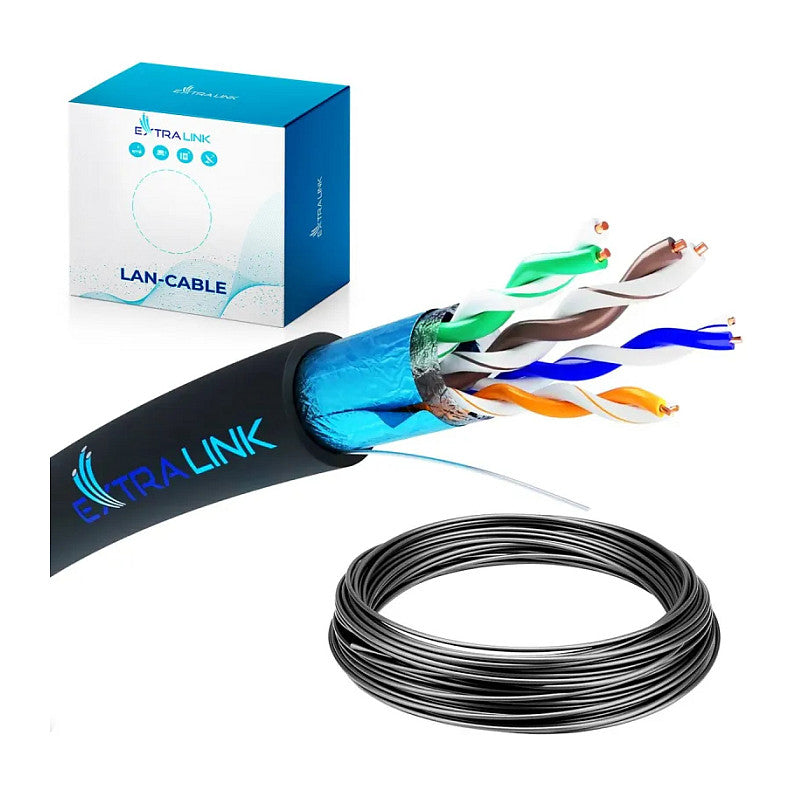 EXTRALINK CAT5E FTP (F/UTP) OUTDOOR TWISTED PAIR 50M