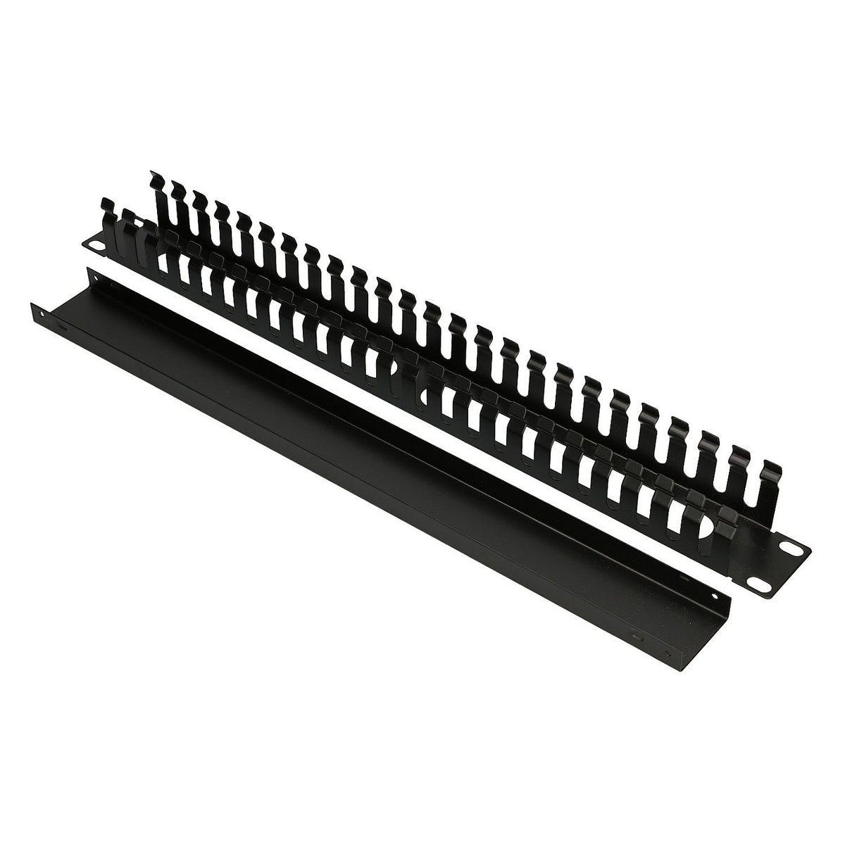 Extralink Kabelorganisator, 1U 19" mit Metallabdeckung