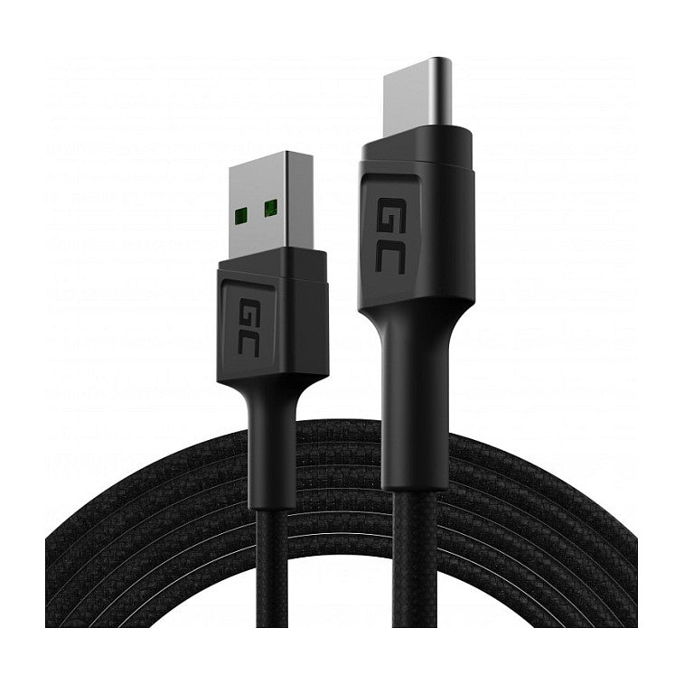 Green Cell Powerstream Cable USB-A USB-C Ultra Charge QC 3.0 200cm