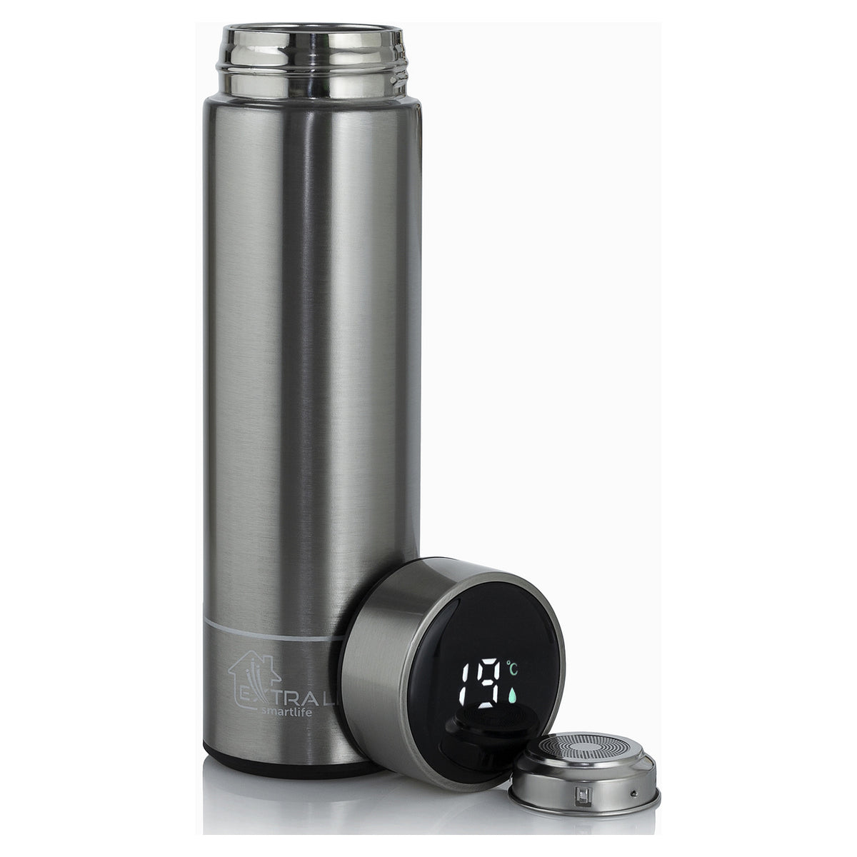 Extralink Smart Travel Mug Silber, Thermobecher mit LED-Display