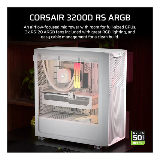 Corsair 3200D RS ARGB Mid tower ATX Side panel with window (tempered glass)