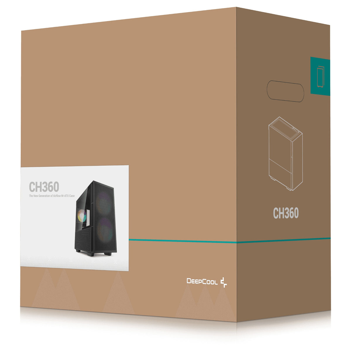 DeepCool CH360 Micro-ATX Case Black