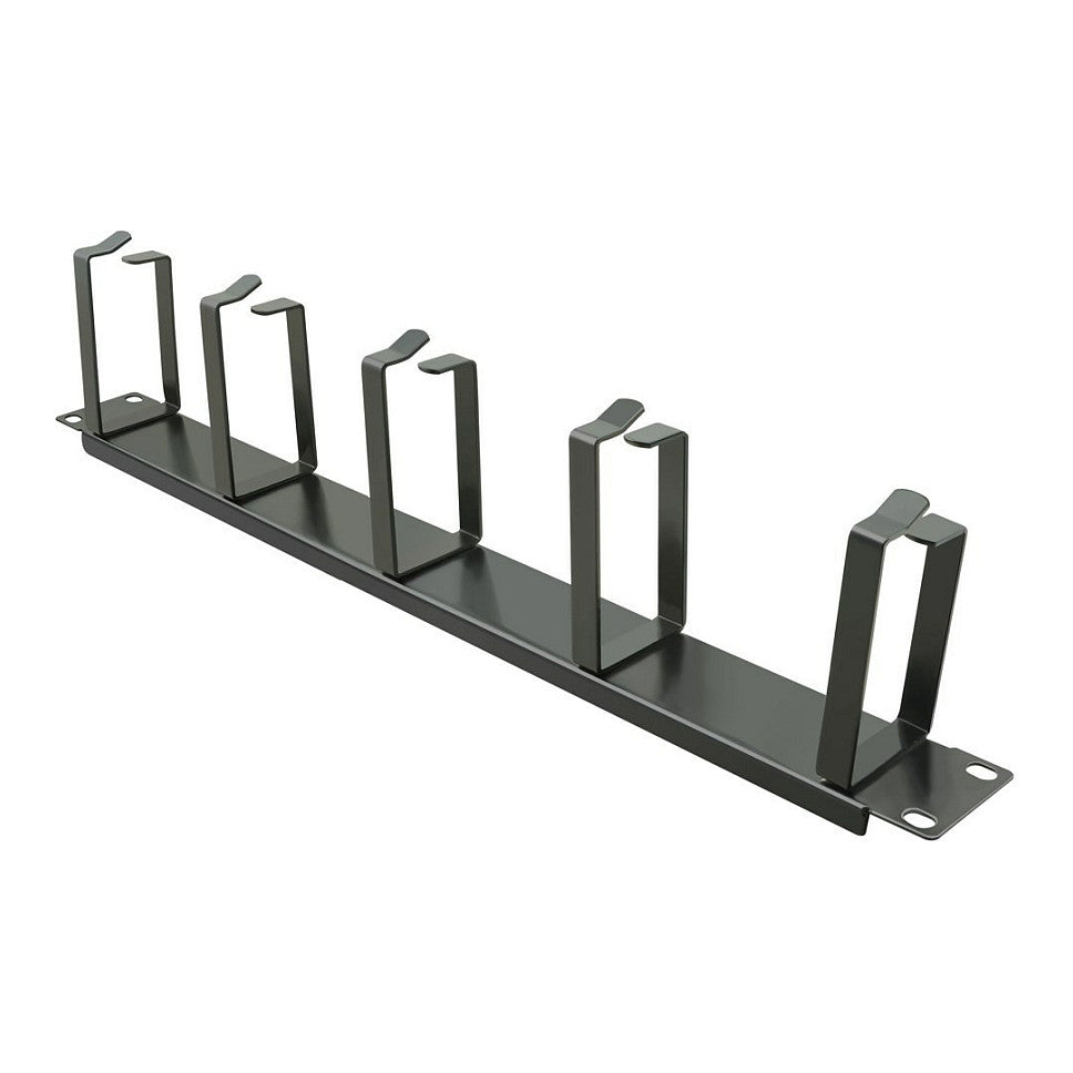 helos 19" Rangierpanel mit 5 Metall Bgeln, 1 HE, Rangierfrontplatte, schwarz