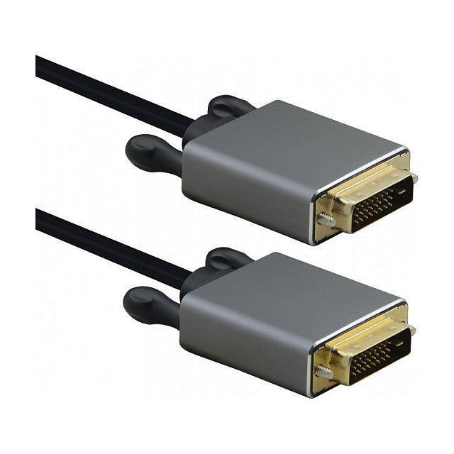 helos Anschlusskabel, DVI Stecker/Stecker, PREMIUM 4K, 5,0m, schwarz
