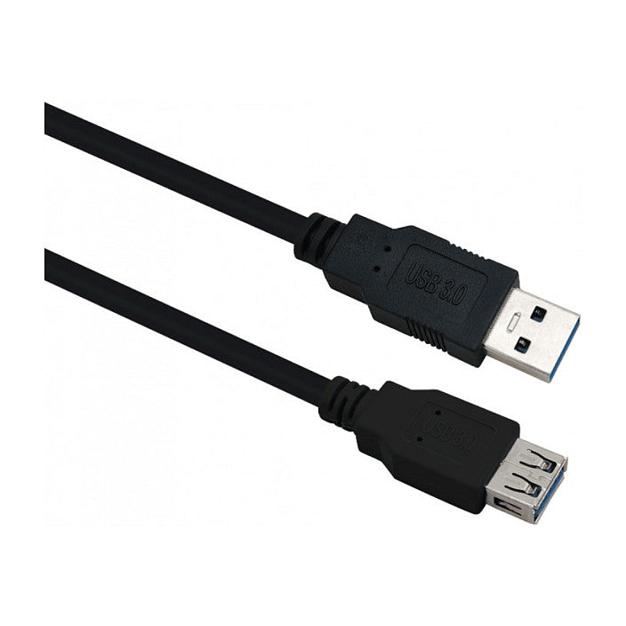 helos Verlngerungskabel, USB 3.0 A Stecker/A Buchse, 2,0m, schwarz