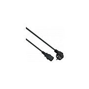 helos Netzanschlusskabel, Schutzkontaktstecker 90 auf C13, schwarz, 1,0m
