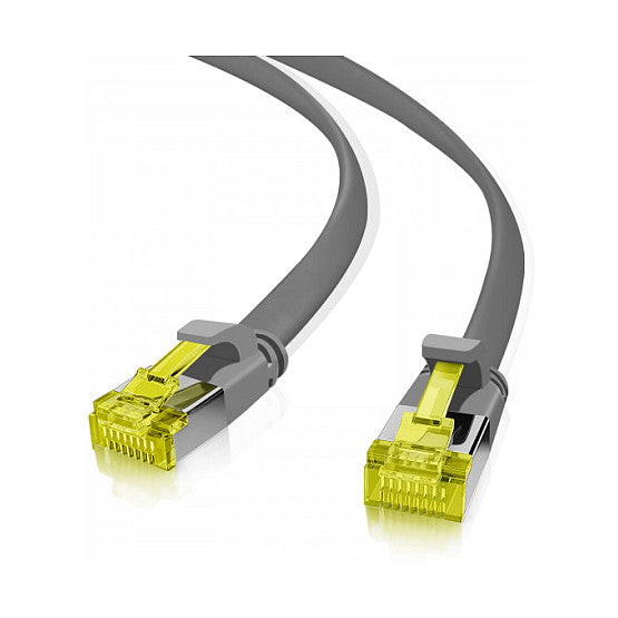 helos Patchkabel Cat.6a Ultraflach U/FTP AWG 32 grau 0,5m
