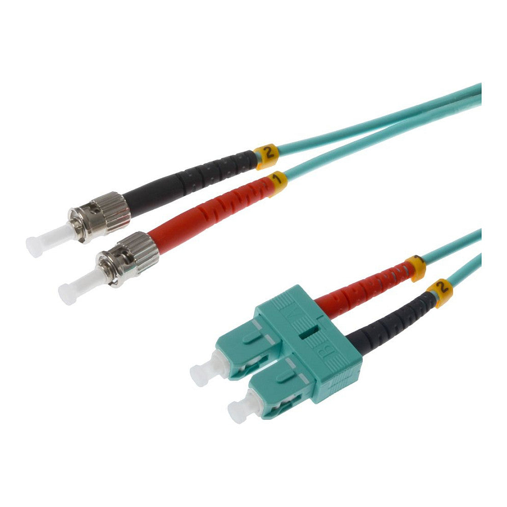 helos LWL OM3 Patchkabel Duplex LSZH 3,0mm SC/ST aqua 10,0m