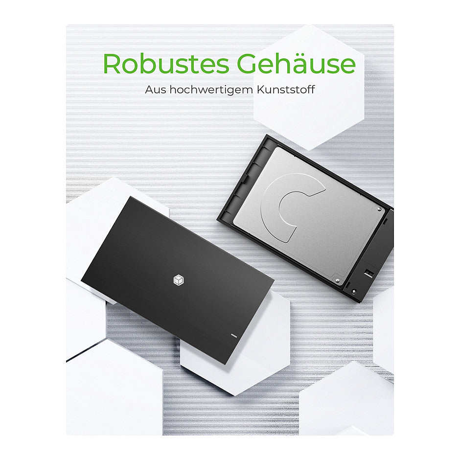 Festplattengehäuse 2.5" SATA Gehäuse USB3.2 ICY BOX Black