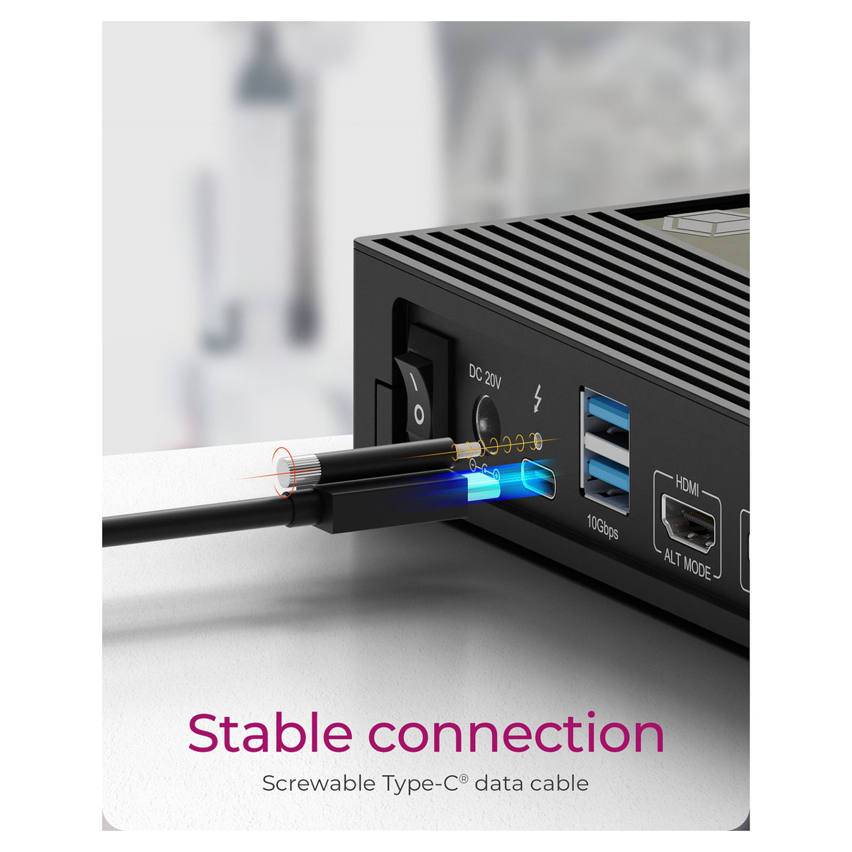 D Dockingtation 4xUSB-A/2xUSB-C/2xHDMI/DisplayPort ICY BOX Black