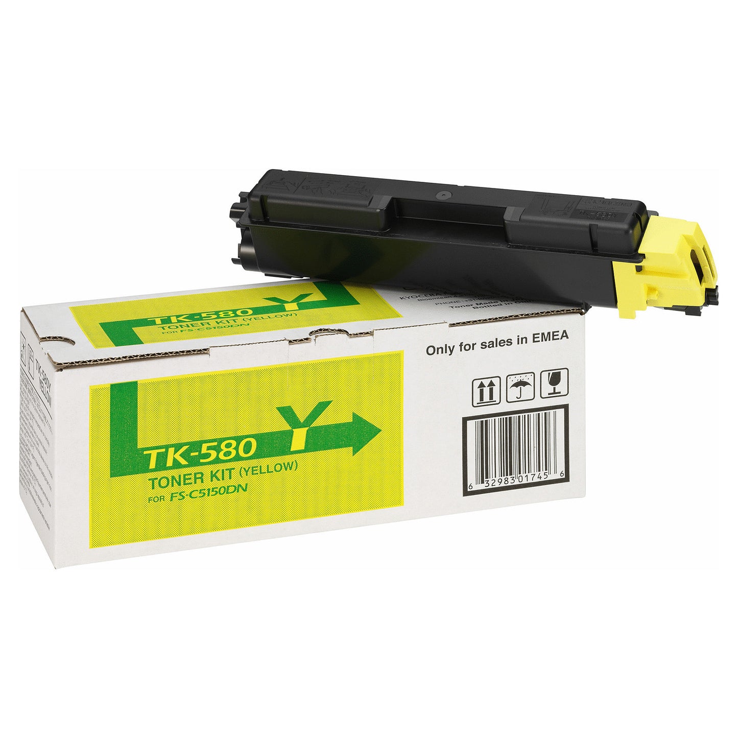Kyocera Toner TK-580Y Gelb bis zu 2.800 Seiten gem. ISO/IEC 19798