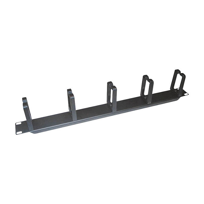 Kabelführungspanel 19" 1HE, mit 5 Plastikringen, schwarz LogiLink