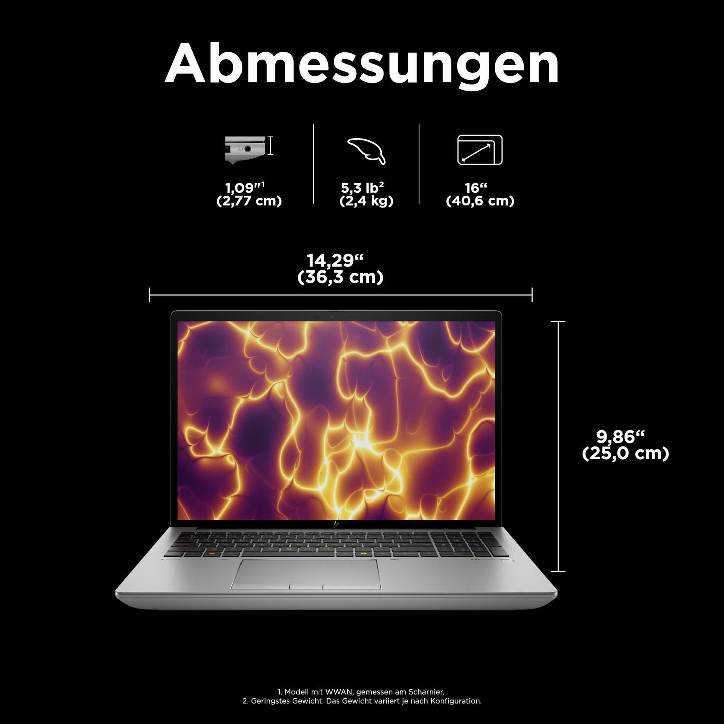 HP ZBook Fury 16 G11 Intel Core i9-14900HX 40,64cm 16Zoll WUXGA 64GB 1TB/SSD NVIDIA RTX 2000 8GB WWAN 5G W11P 3J Gar (DE)