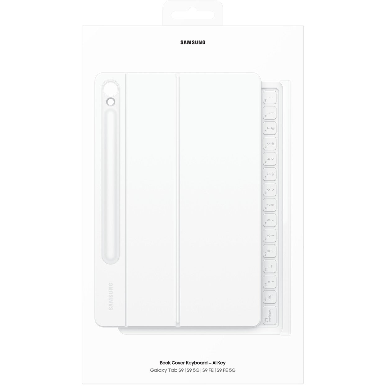 Samsung Book Cover Keyboard für Galaxy Tab S9/9 FE white