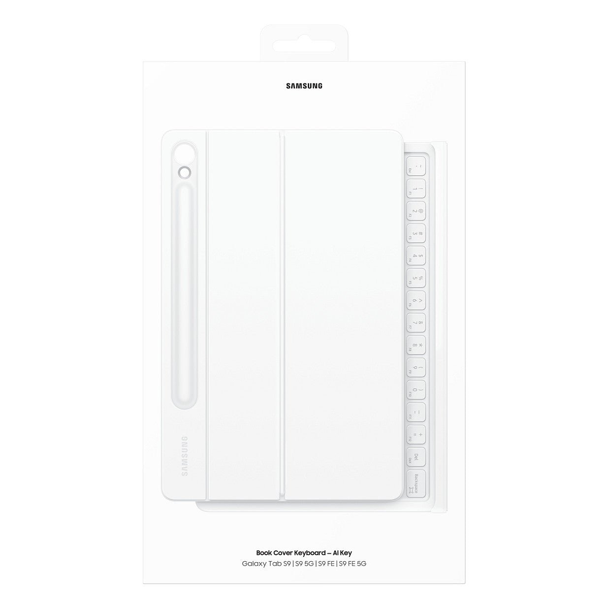 Samsung Book Cover Keyboard für Galaxy Tab S9/9 FE white