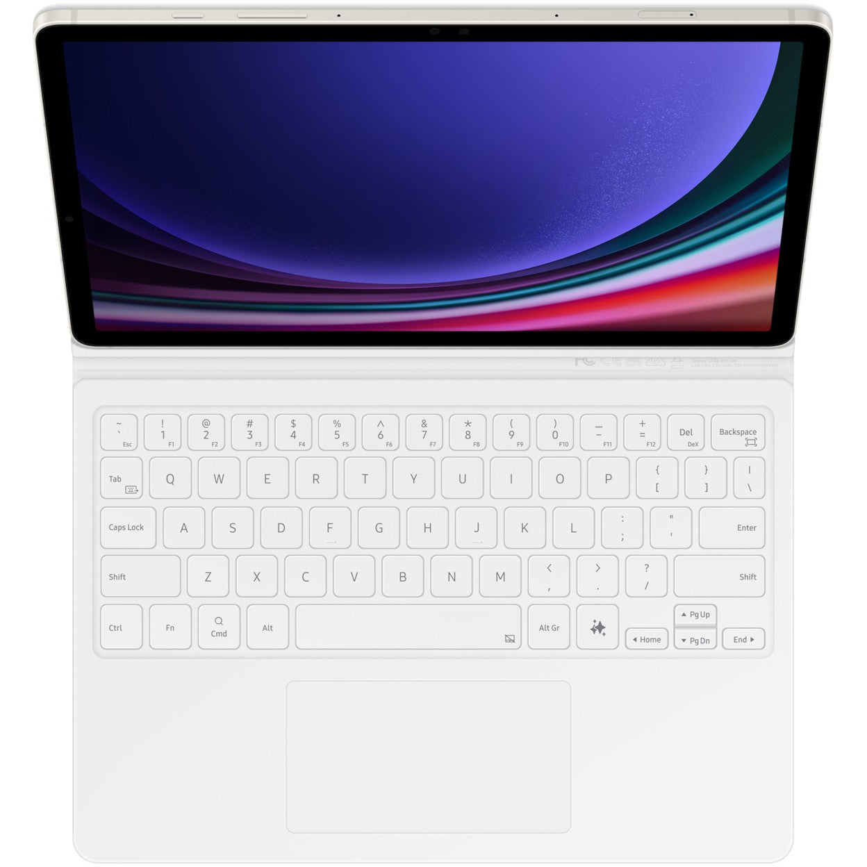 Samsung Book Cover Keyboard für Galaxy Tab S9/9 FE white