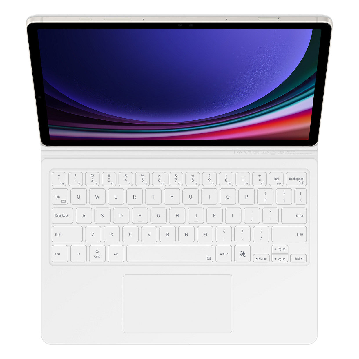 Samsung Book Cover Keyboard für Galaxy Tab S9/9 FE white