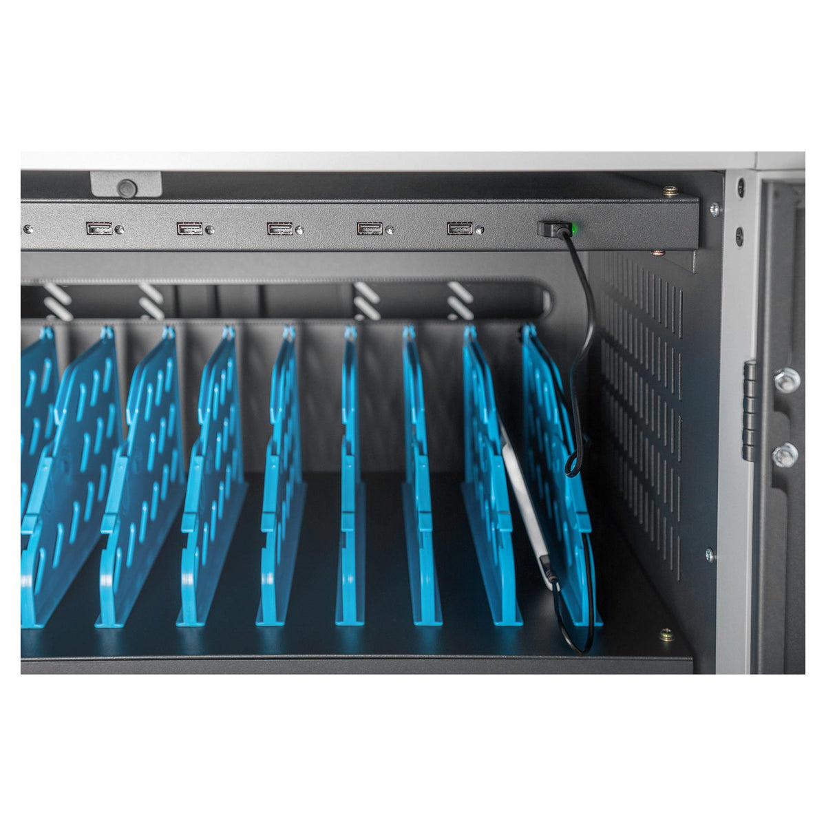 DIGITUS Mobiler Ladeschrank für 30 Notebooks / Tablets bis 15,6 Zoll, Datensynchronisation, UV-C, USB-A