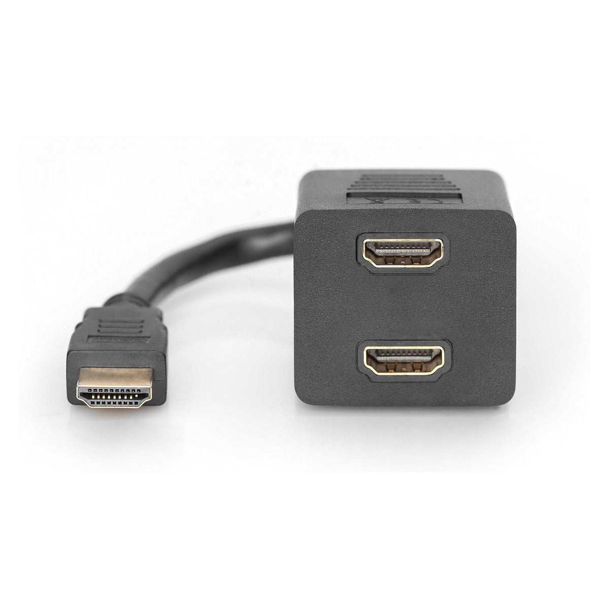 DIGITUS HDMI Y-Verteilerkabel, 0,2m, gold-schwarz