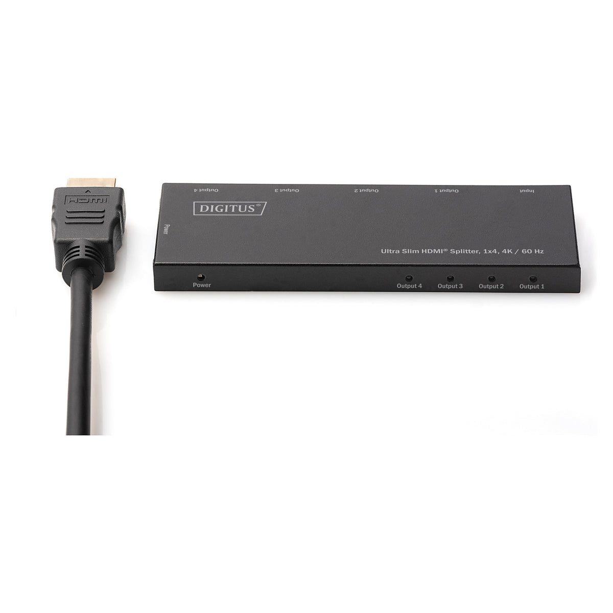 DIGITUS Ultra Slim HDMI Splitter, 1x4, 4K / 60 Hz