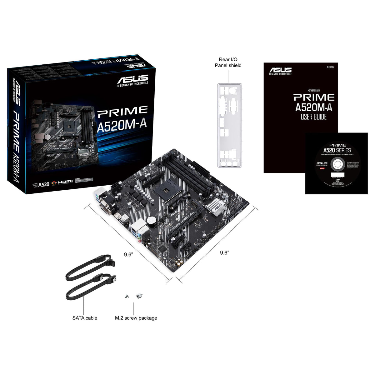 ASUS PRIME A520M-A II/CSM AM4 A520/HDMI-DVI-VGA/M.2/µATX
