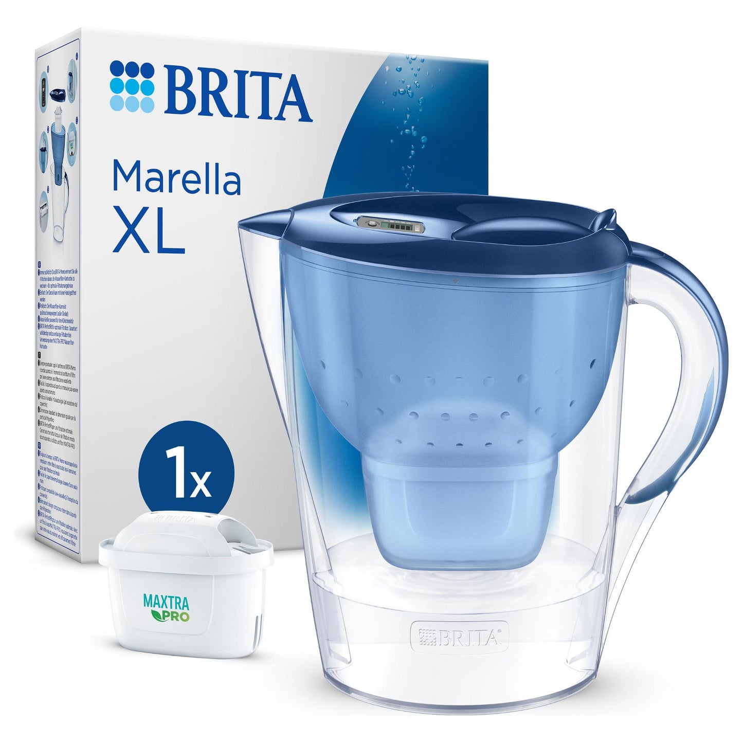 BRITA Tischwasserfilter Marella XL *blau* inkl. 1 Filter