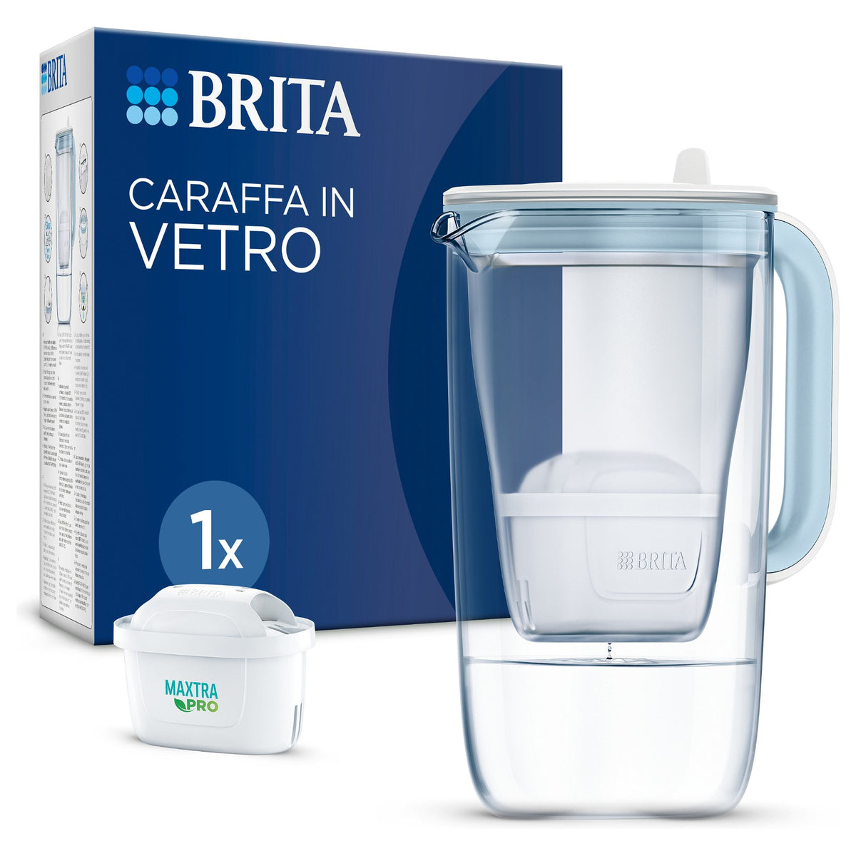 BRITA Tischwasserfilter Model One Glas *weiß* inkl. 1 Filter
