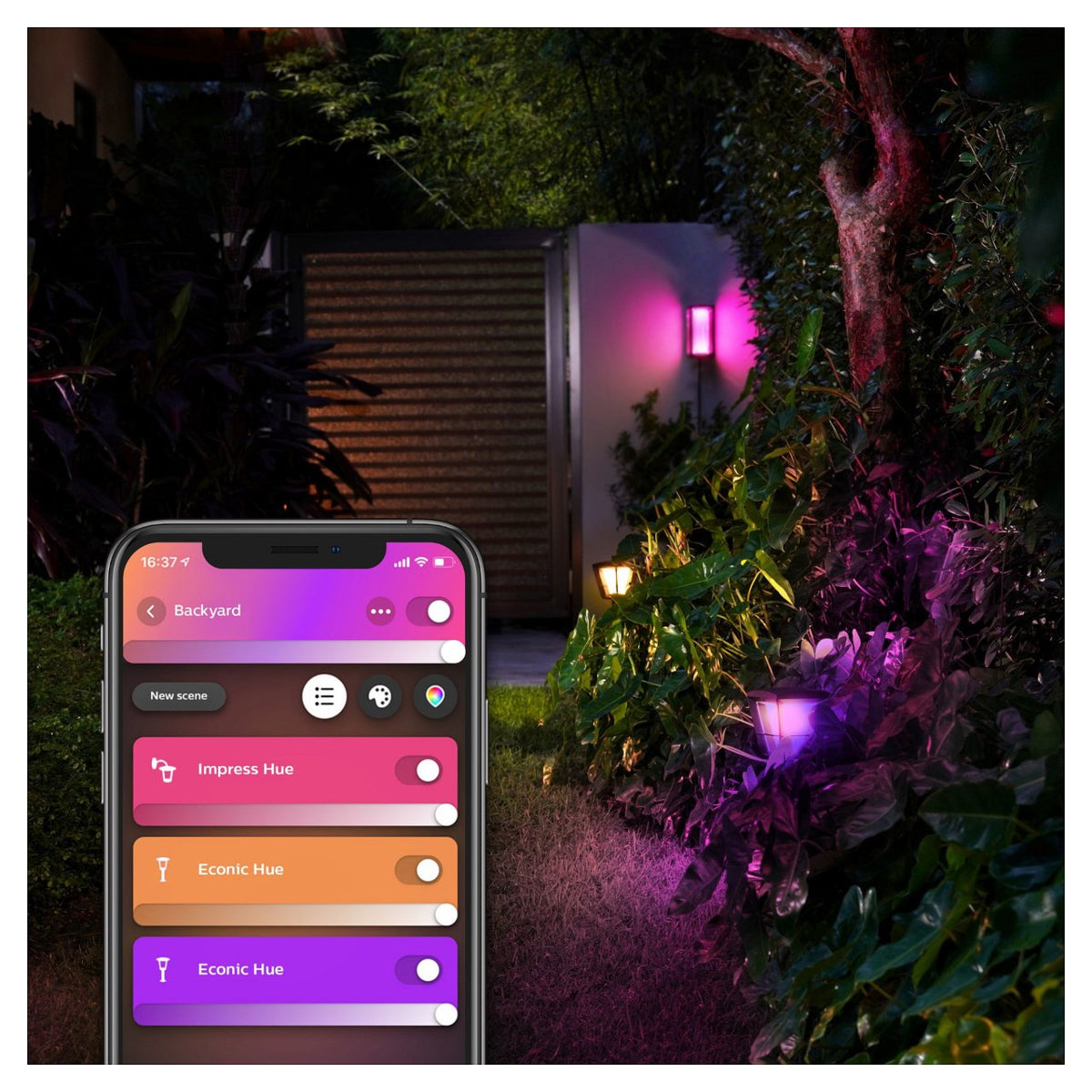Philips Hue White & Color Ambiance Impress Wandleuchte schmal Schwarz