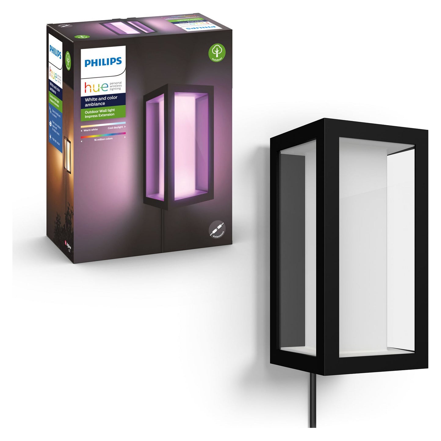 Philips Hue White & Color Ambiance Impress Wandleuchte schmal Schwarz