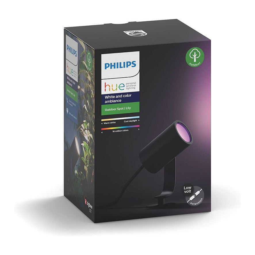 Philips Hue White & Color Ambiance Lily Spot 1 flg. Verlängerung Schwarz 700lm