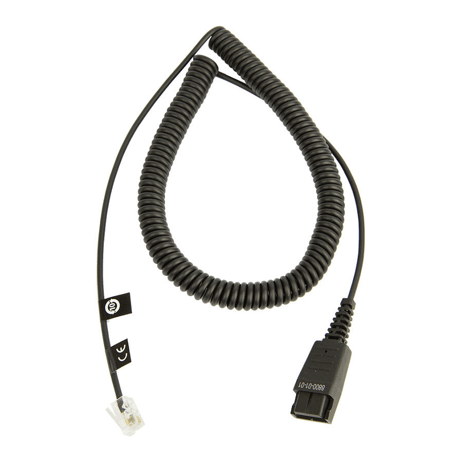 Jabra Kabelunterteil QD auf RJ10 (Regel-Belegung, 2 m, spiral)