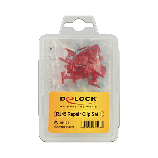 RJ45 Reparatur Clip 40 Stück Set 1 (rot, blau, grün, gelb)