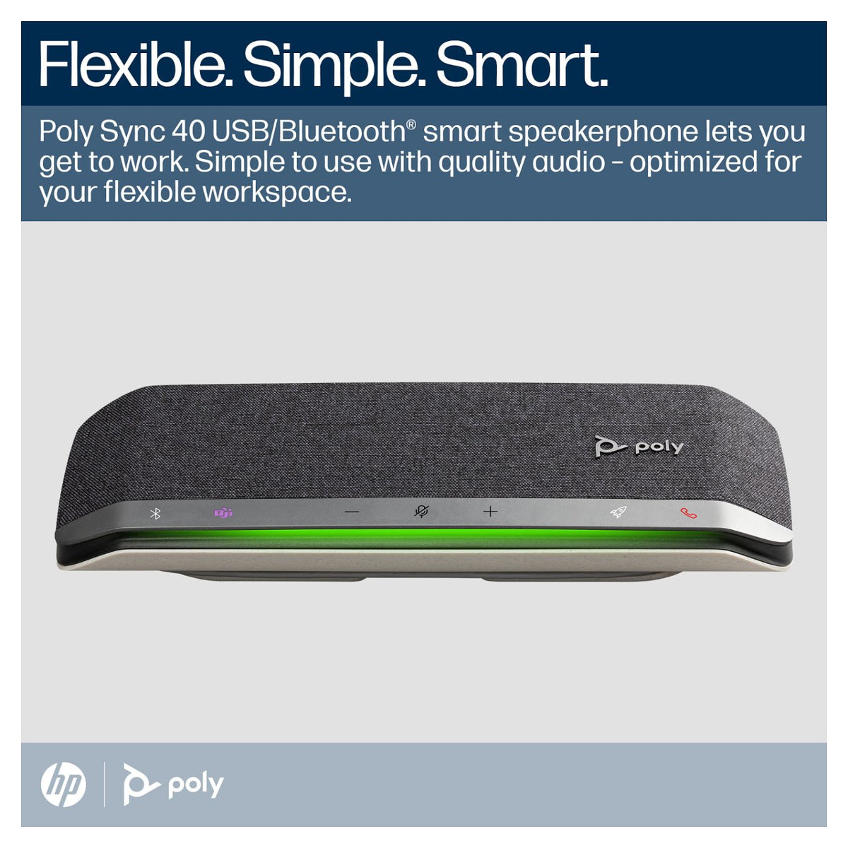 HP Poly Sync 40 Konferenz Lautsprecher Teams (BT. USB-A & USB-C)