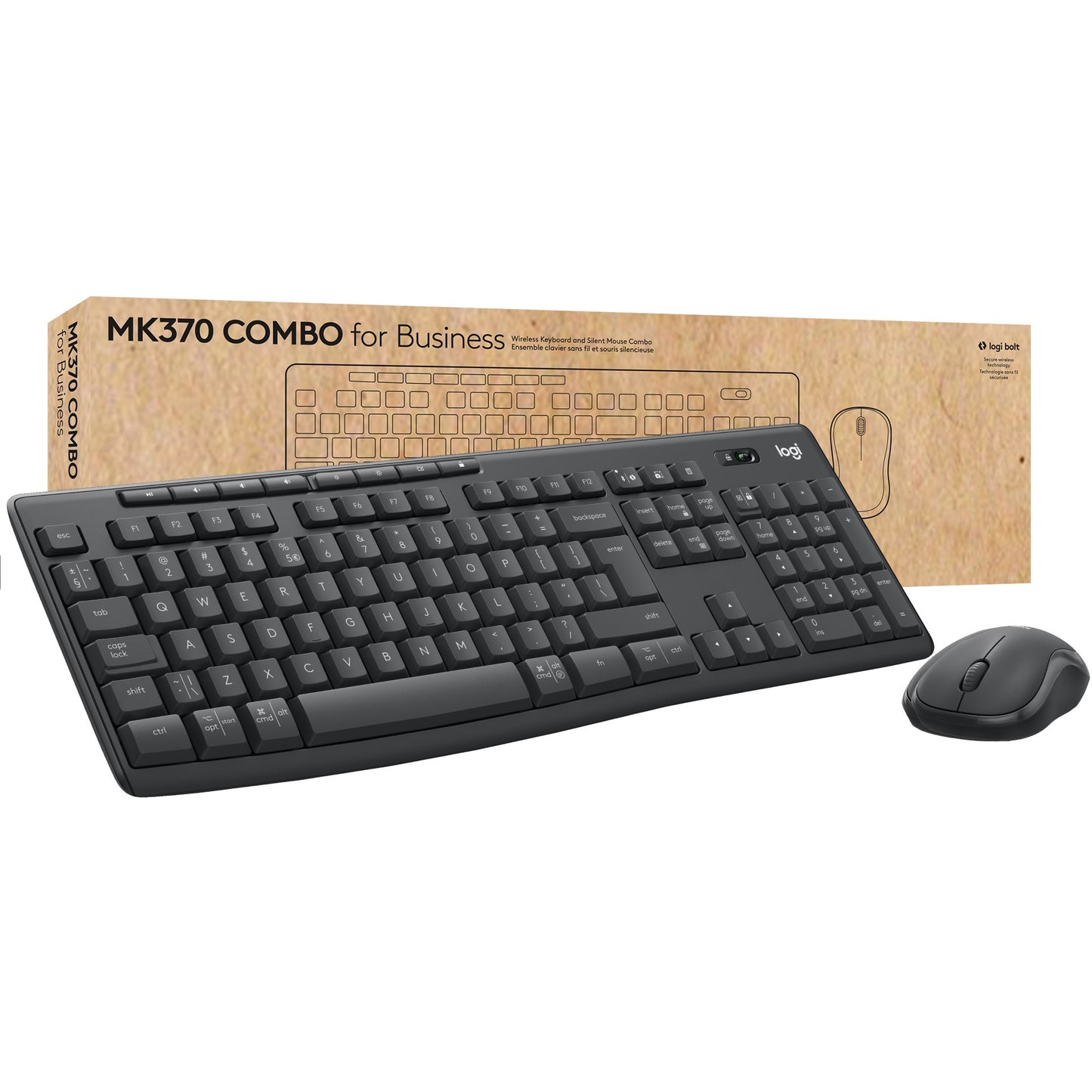 Logitech Desktop MK370 Wireless Noir - Configuration américaine