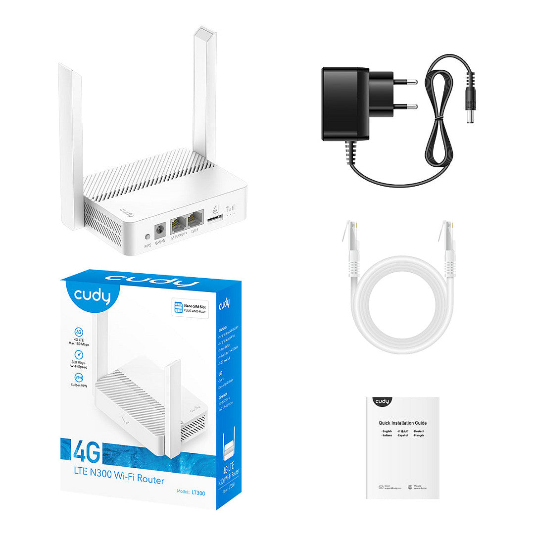 Cudy N300 Wi-Fi 4G LTE Cat4 Router