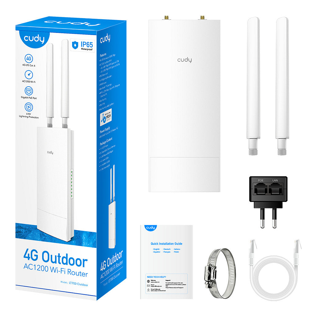 Cudy Outdoor 4G LTE Cat 6 AC1200 Wi-Fi Gigabit Router