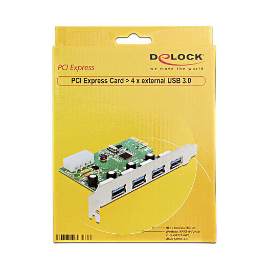 PCI Express x1 Karte zu 4 x extern USB Typ-A Buchse USB 5 Gbps