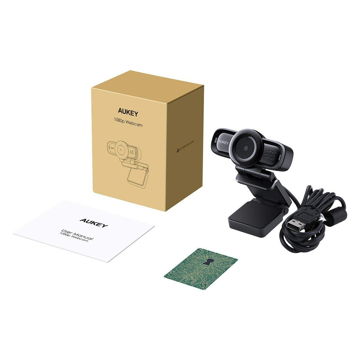 Aukey PC-LM3 Stream Series Autofocus Full HD Webcam with 1/3"-CMOS Sensor black