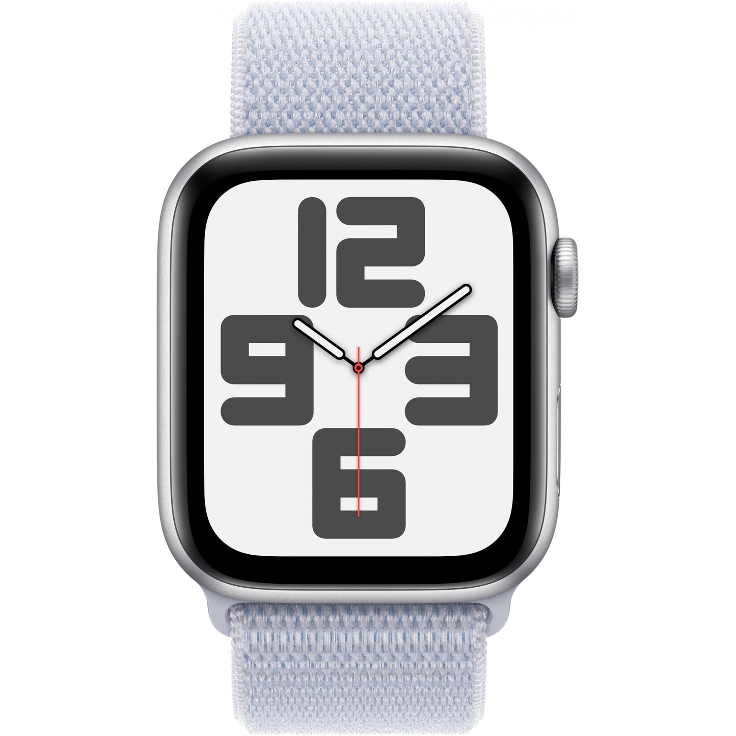 APPLE Watch SE GPS + Cellular 44mm Silver Aluminium Case with Blue Cloud Sport Loop
