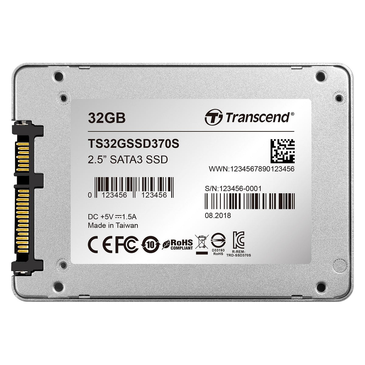TRANSCEND SSD370S 32GB SSD 6,4cm 2,5 Zoll SATA 6Gb/s MLC Aluminium Gehäuse