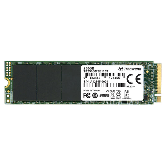 TRANSCEND 256GB M.2 2280PCIe Gen3x4 3D TLC DRAM-less