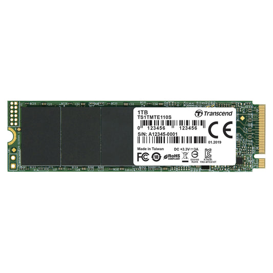 TRANSCEND 1TB M.2 2280PCIe Gen3x4 M-Key 3D TLC DRAM-less