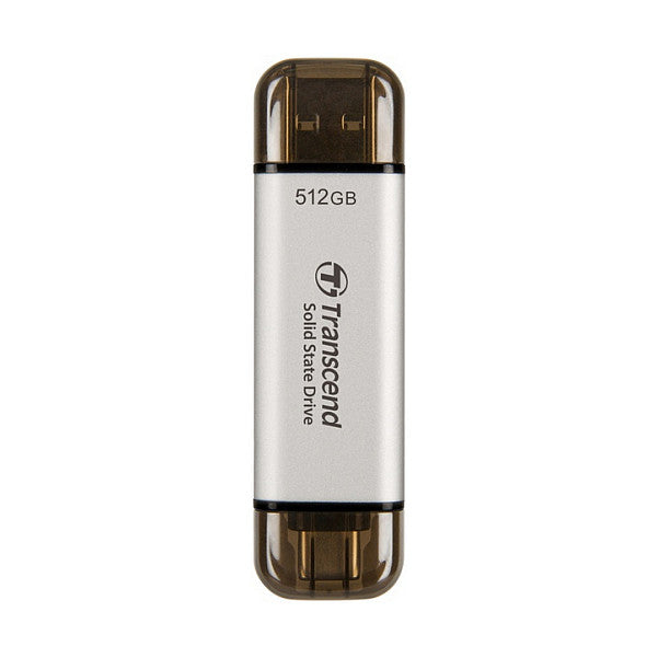 TRANSCEND ESD310S 512GB External SSD USB 10Gbps Type C/A Silver