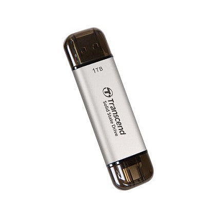 TRANSCEND ESD310S 1TB External SSD USB 10Gbps Type C/A Silver