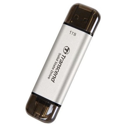 TRANSCEND ESD310S 1TB External SSD USB 10Gbps Type C/A Silver