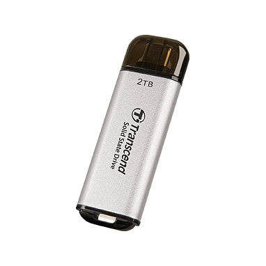 TRANSCEND ESD300S 2TB External SSD USB 10Gbps Type C Silver